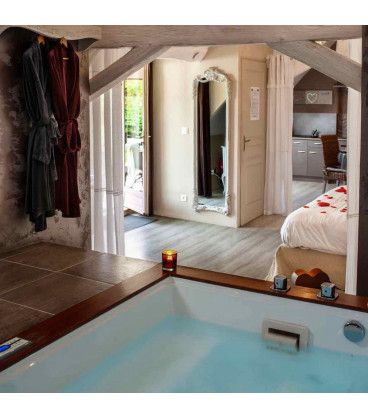 Le coffret cadeau détente "Suite Amour" dans notre Hôtel de Charme à 1h10 de Paris.