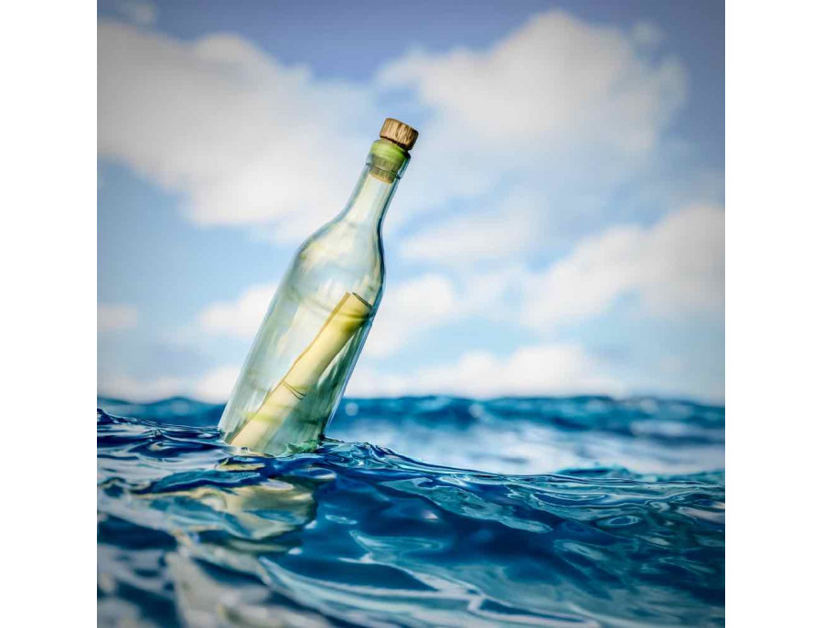 Bouteille à la mer chez Charme au fil de l'eau